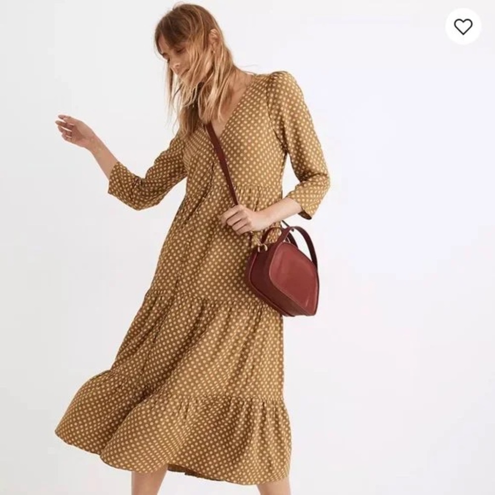 Madewell Floral Long Sleeve Dress